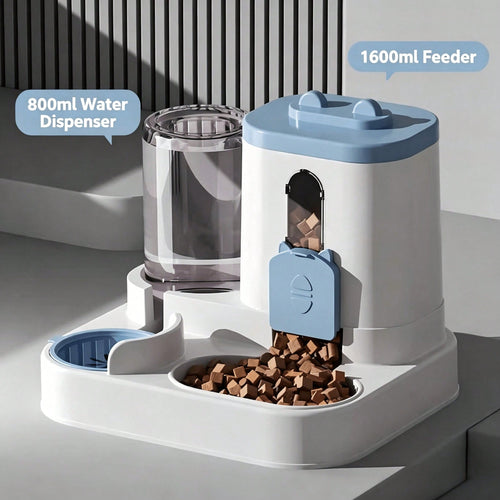 Duo Gravity Feeder and Waterer in Mist Blue