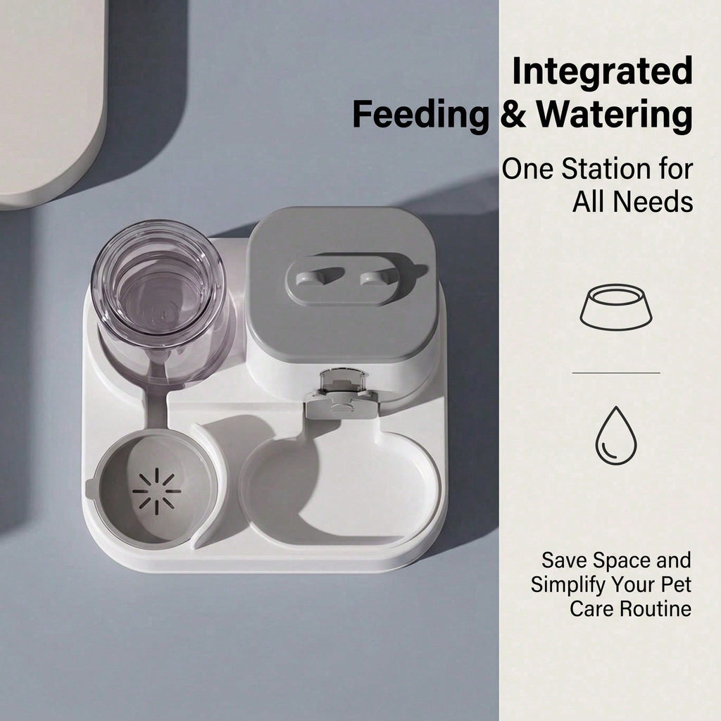 Top view of the integrated feeding and watering station