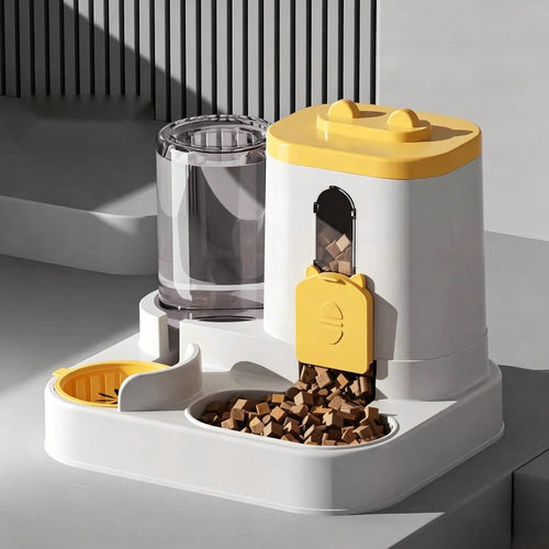 Duo Gravity Feeder and Waterer in Butter Yellow